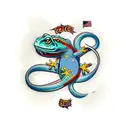 gecko tattoo design idea