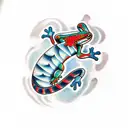 gecko tattoo design idea