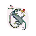 gecko tattoo design idea