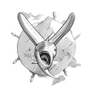 A minimalist hammerhead shark tattoo design idea