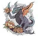 dark indigo cryptid  tattoo design idea