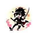 katana with Bat and dominator symbol in Japanese  tattoo design idea