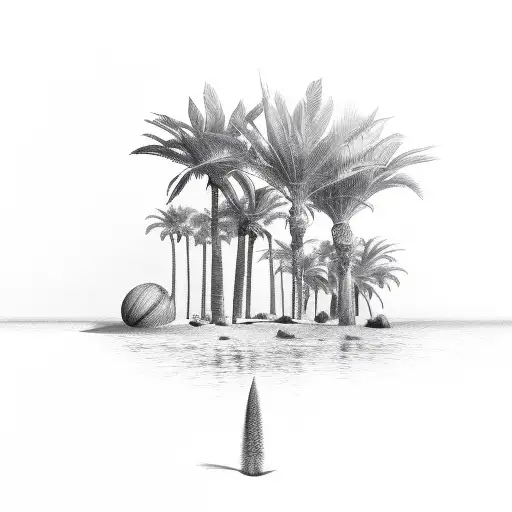 Palm Tree tattoo design idea