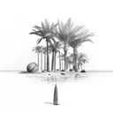 Palm Tree tattoo design idea