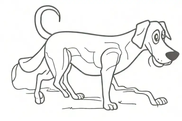 dog raw tattoo design idea