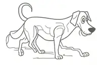 dog raw tattoo design idea