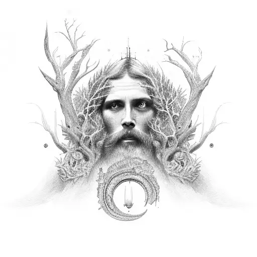 blessed are those who trust in the lord, tree tattoo design idea