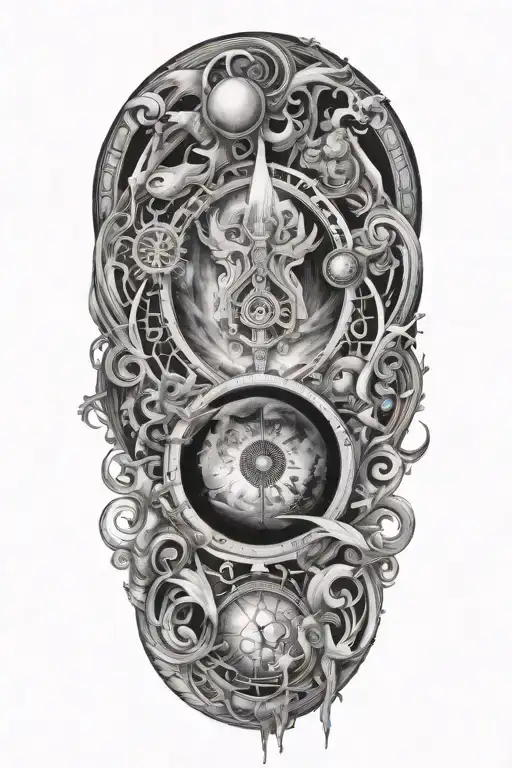 odyssey through the realm of consciousness tattoo design idea