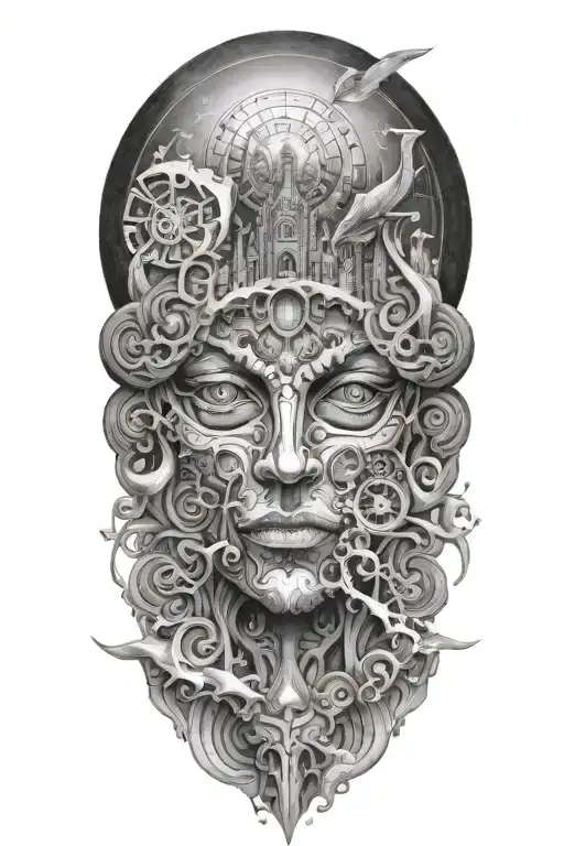 odyssey through the realm of consciousness tattoo design idea