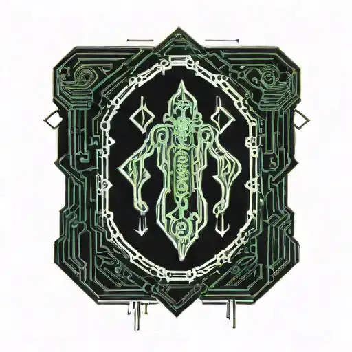 ascending man tattoo design idea