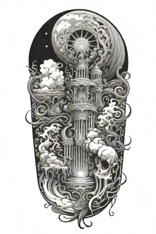 odyssey through the realm of consciousness tattoo design idea