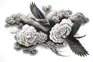 heaven birds eye cloud storm tattoo design idea
