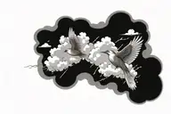 heaven birds eye cloud storm tattoo design idea