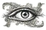 heaven eye cloud storm tattoo design idea