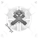 amsterdam 3 crosses tattoo design idea