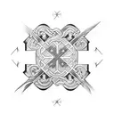 amsterdam 3 crosses tattoo design idea