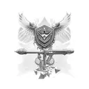 medjay badge tattoo design idea