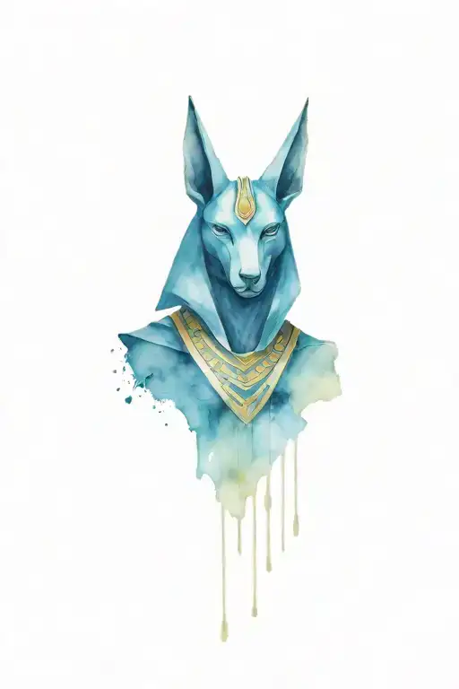 Ancient Egyptian god anubis egiptian god tattoo design idea