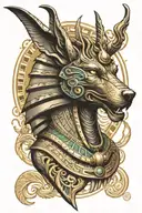 Ancient Egyptian god anubis egiptian god tattoo design idea