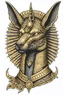 Ancient Egyptian god anubis egiptian god tattoo design idea