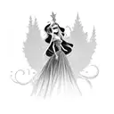 goth cinderella tattoo design idea