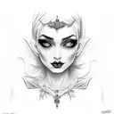 goth cinderella tattoo design idea