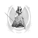 goth cinderella tattoo design idea