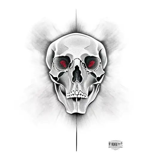 half skull Bear  tattoo design idea