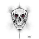 half skull Bear  tattoo design idea