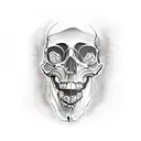 half skull Bear  tattoo design idea