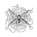 firefly's at night tattoo design idea