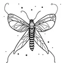 firefly's at night tattoo design idea