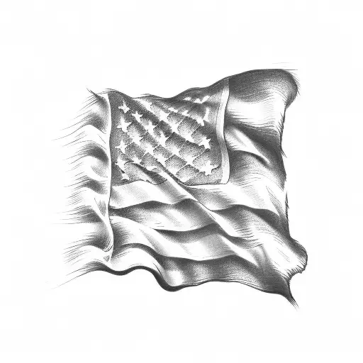 american flag sleeve tattoo design idea