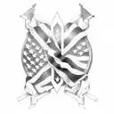 american flag sleeve tattoo design idea