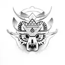 Totem pole-inspired design with Aztec animal symbols tattoo design idea