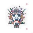 Totem pole-inspired design with Aztec animal symbols tattoo design idea