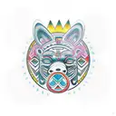 Totem pole-inspired design with Aztec animal symbols tattoo design idea