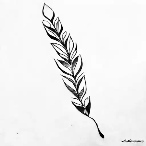 a leaf tattoo design idea