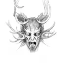 Hannibal lector wendigo tattoo design idea