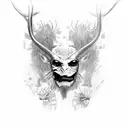Hannibal lector wendigo tattoo design idea