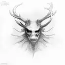 Hannibal lector wendigo tattoo design idea