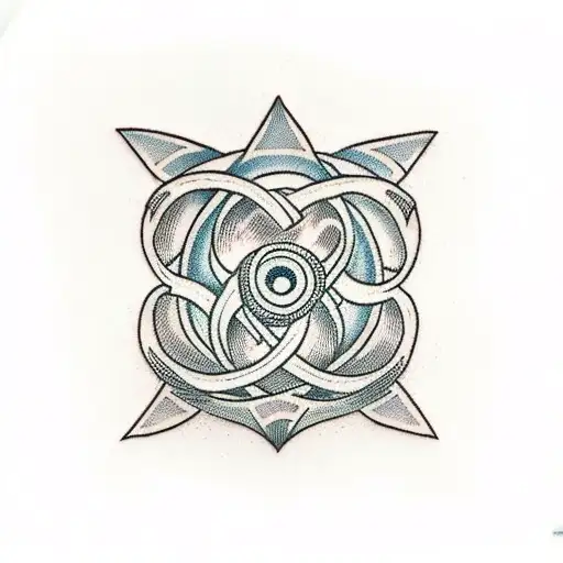 witch knot tattoo design idea