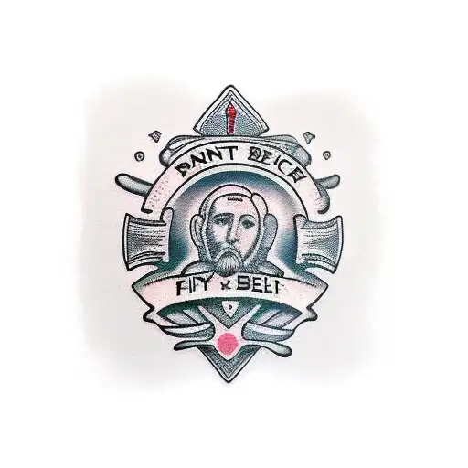 Saint Benedict key full key tattoo design idea