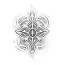 Saint Benedict key tattoo design idea