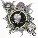 reality shifting in different universes energy and magic tattoo design idea