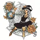 reality shifting in different universes energy and magic tattoo design idea