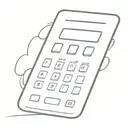 calculator tattoo with some shader and number detail, like a little symbol line art, black and shadow. tattoo design idea