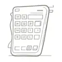 calculator tattoo with some shader and number detail, like a little symbol line art, black and shadow. tattoo design idea