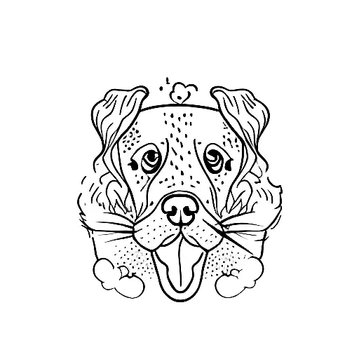 dog nose tattoo design idea