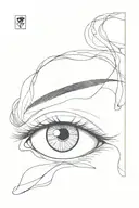 Suminagashi Eyes tattoo design idea